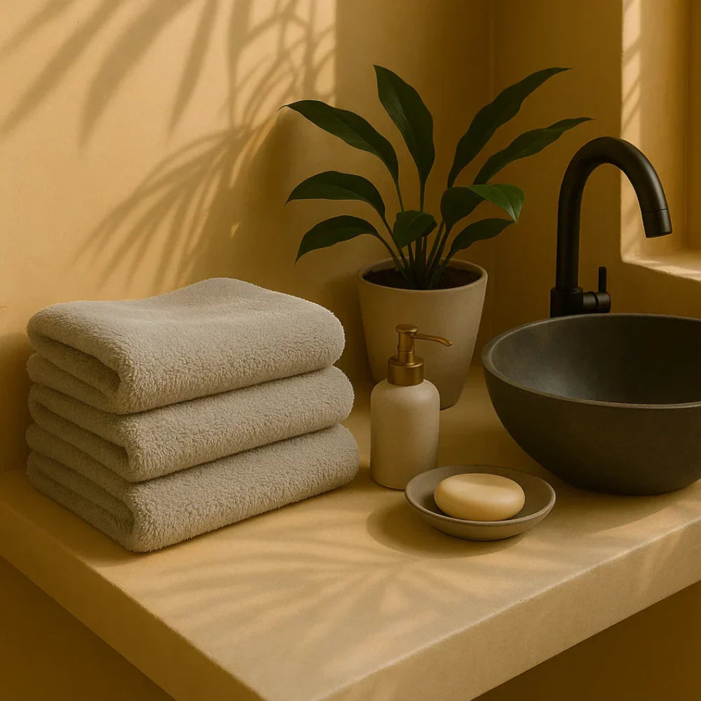 Heavyweight cotton bath towels | 2pcs (55x28in)