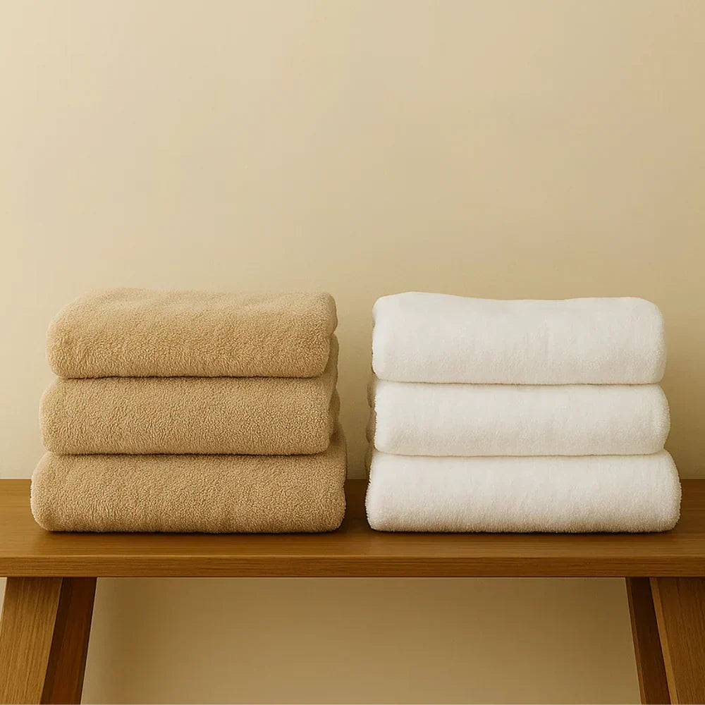 Heavyweight cotton bath towels | 2pcs (55x28in)